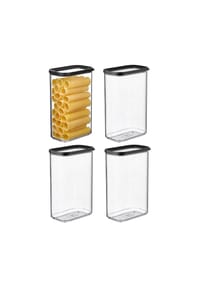 MEPAL Vorratsdosen Modula 2000 ml 4er Set - MODULA - schwarz