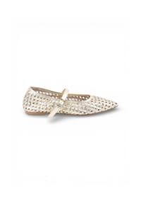 Apple of Eden - Ballerina DEBRA geflochtene Lederkonstruktion - BLACK