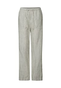 STREET ONE STUDIO - Leinenhose, Tunnelzug, für Damen - 26389 PERIDOT GRE