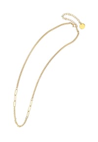 Adelia's - Edelstahl Schmuckset mit Ohrringe + Halskette goldfarben - gold