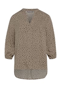 GALERIA - Shirtbluse, Spli-Neck, für Damen - TAUPE DOT