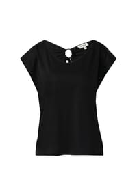 s.Oliver - T-Shirt, V-Ausschnitt, für Damen - 0100 WHITE