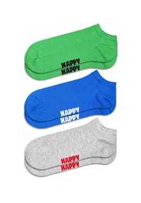 HAPPY SOCKS - Sneakersocken, 3er-Pack - 9700 GREY