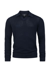 JEFF - Strickpullover JFLane polo knit - Vanilla Ice