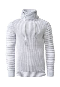 RUSTY NEAL® - Strickpullover mit kuscheligem Schalkragen - Schwarz