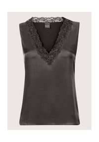 MADELEINE - Lingerie-Top aus Seidensatin - beige