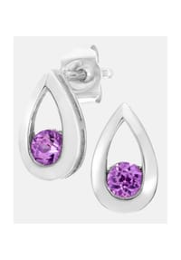 Diamant L'eternel - Ohrhänger, mit Saphir, 375 Weißgold - white gold