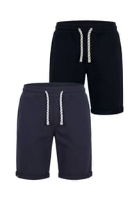 INDICODE - Shorts Sweat 2-Pack Eddy - Beetle/Black