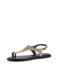 Tamaris - Zehentrenner, Leder, für Damen - 341 TAUPE