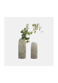 LOBERON - Vase 2er Set Bellonas grau - grau