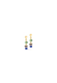 COEUR DE LION - Ohrringe Mini Cubes multicolor rainbow - GOLD