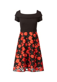 Kraimod - Cocktailkleid - schwarz-rot