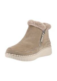SKECHERS® - Stiefeletten, Leder, für Damen - TAUPE SUE/FAUX FUR