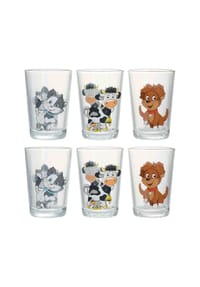 Ritzenhoff & Breker Kindergläser Hoftiere 205 ml 6er Set bunt - HOFTIERE - bunt
