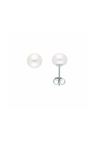 Adelia's - Damen 925 Silber Ohrringe   Ohrstecker mit Süßwasser Zuchtperle - silber