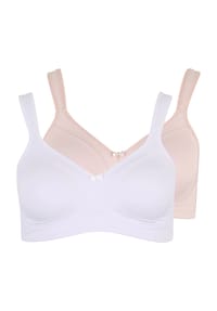 susa - Elegance Entlastungs-BH, 2er-Pack, bügellos, für Damen - 003 WEIß