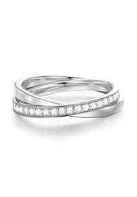 GLANZSTÜCKE MÜNCHEN - Damen Ring aus 925/- Sterling Silber in Silber mit Zirkonia - silber