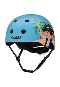 melon® - Kinderfahrradhelm Urban Active, little pirat matt - blau