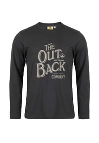 ROADSIGN® australia - Herren Langarmshirt Company Longsleeve mit Outback Frontprint - anthrazit