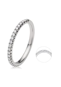 ONE ELEMENT Timeless Diamonds - 0.25 ct Diamant Brillant Memoire Ring - silber