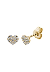 LYOMI - Ohrstecker 585/- Gold 26 Diamant Lab Grown 0,19ct. - gelb