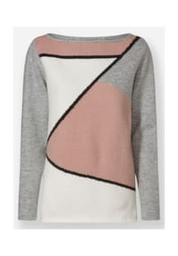 heine - Pullover - ecru-puder-gemustert