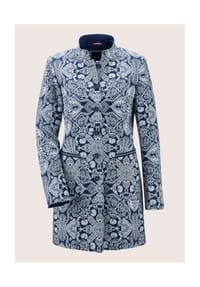 MADELEINE - Gehrock mit Jacquard-Muster - marine / wollweiß
