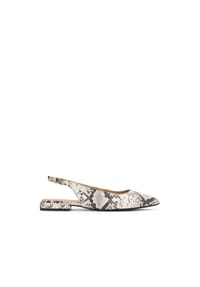 Kazar - Flache Pumps mit Tiermotiv - Weiß