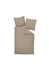 Janine® - Bettwäsche 2 teilig - Mako-Satin, Baumwolle mercerisiert, Seidenfinish, uni - Anthrazit