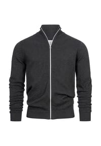 KRONSTADT - Strickjacke KSCarlo Zip - Black