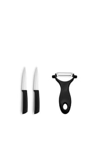 kuppels 3-tlg. Küchenmesser - Ceramic - schwarz