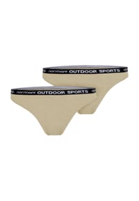 normani® - 2er Pack Damen Merino Tanga Dubbo - Grau