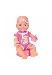 Simba - New Born Baby Puppen-Set "Niedliches Baby", Trink- und Nässfunktion - PINK