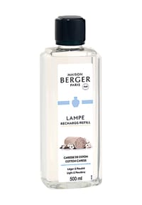 MAISON BERGER - Refill für Katalyselampe "Caresse de Coton", 500 ml - transparent/weiß/schwarz