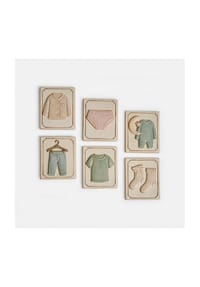 LOBERON - Kleideretiketten 6er Set Nellini creme/grün - creme/grün