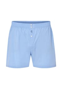 El Búho NOCTURNO® - Klassiche Herren-Boxershorts, Popeline-Stoff Fil-à-Fil, Baumwolle, uni - hellblau