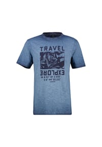 LERROS - Modisches Herren T-Shirt mit Brustprint - CLASSIC NAVY