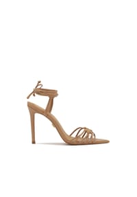 kazar - Beige hohe Sandalen zum Schnüren um den Knöchel - Beige