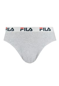 FILA - Herren Slip - Briefs, Logo-Webgummibund, Urban, Cotton Stretch, einfarbig, S-2XL - Grau