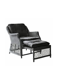 LOBERON Sessel Howe grau/schwarz - Outdoormöbel - grau/schwarz