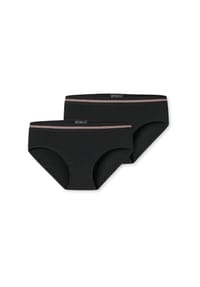 SCHIESSER - Panties 2er Pack Teens Girls Long Life Cotton - Schwarz