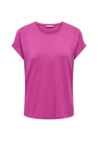 ONLY® - T-Shirt, umgeschlagene Ärmelbündchen, für Damen - 177955 FUCHSIA RED