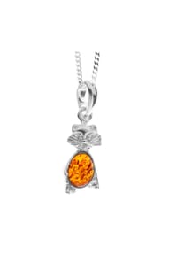OSTSEE-SCHMUCK® - Kette mit Anhänger , Katze , Silber 925/000 - silber