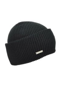 SEEBERGER - Strickmütze, Wollanteil, für Damen - COL. 10 SCHWARZ 0