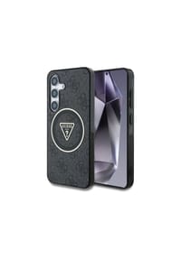 GUESS - Guess 4G Glitter Triangle Buttons mit Magnetfunktion Hülle Samsung - Schwarz OneSize