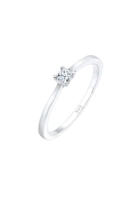 elli. DIAMONDS - Ring Princess Cut Verlobung Diamant 0.1 Ct. 925 Silber - Silber
