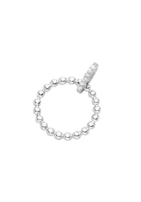 GIORGIO MARTELLO MILANO - Charm Anhänger Kreis in Kugeloptik, Silber 925 - weiß
