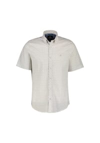 LERROS - Kurzarmhemd mit geometrischem Muster - WHITE