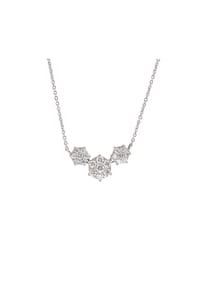 MONCARA - Damen Anhänger mit Kette, 585er Weißgold, 39 Diamanten zus. ca. 0,50 Karat - Weißgold