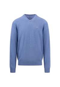 FYNCH-HATTON® - Pullover, V-Ausschnitt, Logo-Stickerei, für Herren - 936 STEEL